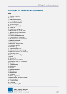 Musterlösung: 500 Fragen für das Bewerberinterview 