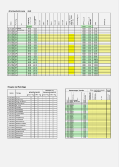 Excel-Rechner Arbeitszeiterfassung 