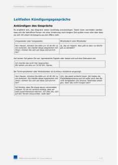 Musterlösung Kündigungsleitfaden 