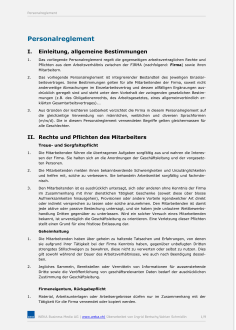 Vorlage Personalreglement 