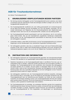AGB für Treuhandunternehmen 