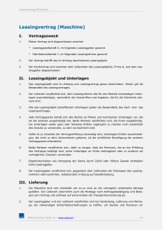 Muster Leasingvertrag (Maschine) 