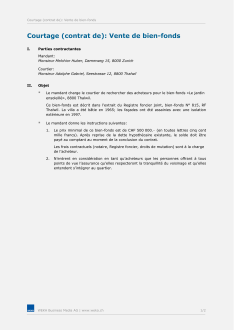 Contrat de courtage (bien foncier) 