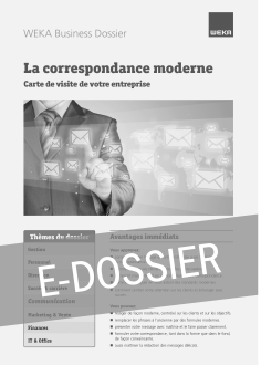 E-Dossier La correspondance moderne 