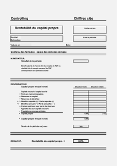Aide de calcul Rentabilité du capital propre 