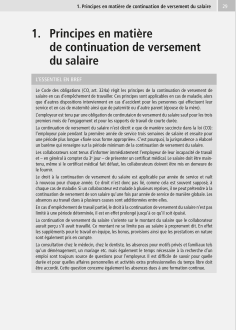Principes de la poursuite du versement du salaire 