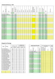 Excel-Rechner Arbeitszeiterfassung 