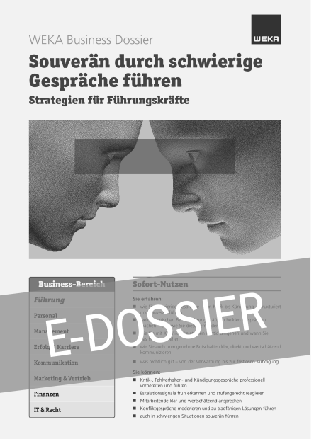 E-Dossier Souverän durch schwierige Gespräche führen 