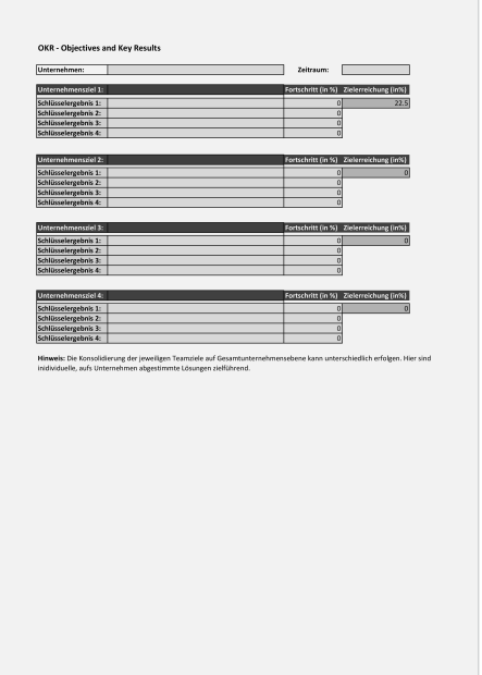 OKR - Objectives and Key Results 