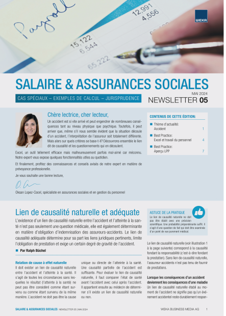 Newsletter Salaire & assurances sociales Newsletter papier