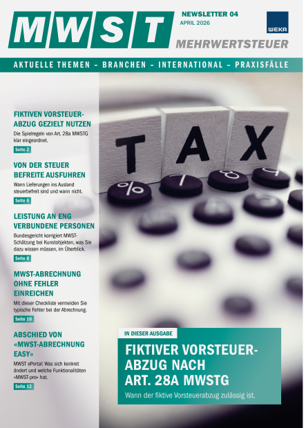 Newsletter Mehrwertsteuer 