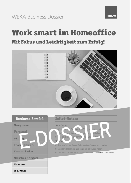 E-Dossier Work smart im Homeoffice 