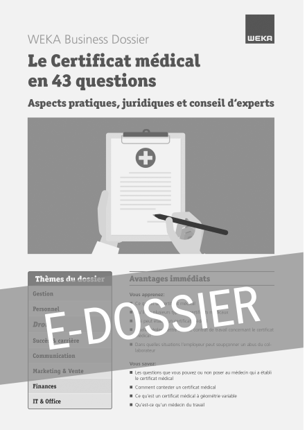 E-Dossier Le Certificat médical en 43 questions 