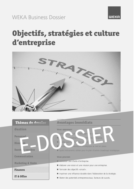 E-Dossier Objectifs, stratégies et culture d‘entreprise 