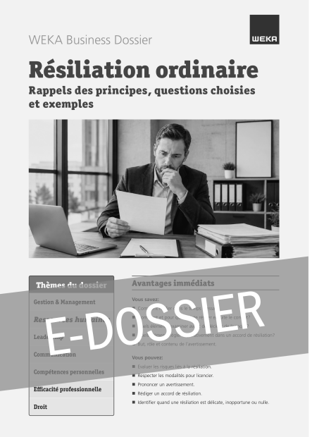 E-Dossier Résiliation ordinaire 