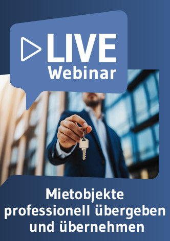 Live-Webinar Mietobjekte professionell übergeben und übernehmen 