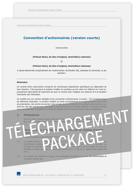 Téléchargement package «Tout ce qu'il faut savoir pour créer une société anonyme» 