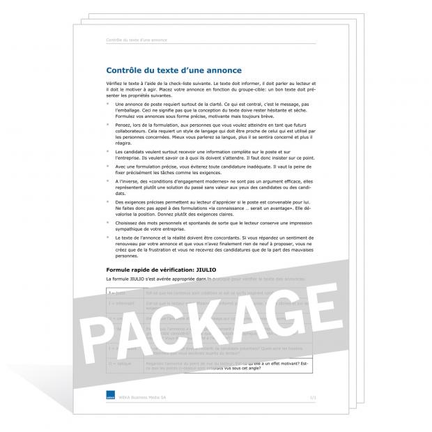 Téléchargement package Contrat de travail pour cadres FGE 