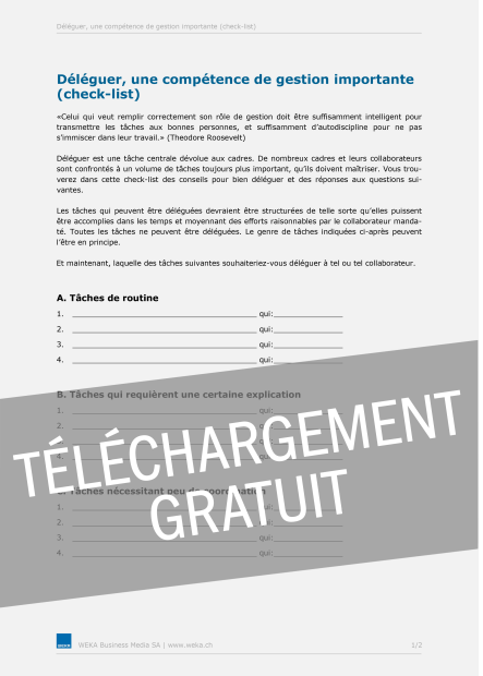 Check-liste Coopérations 