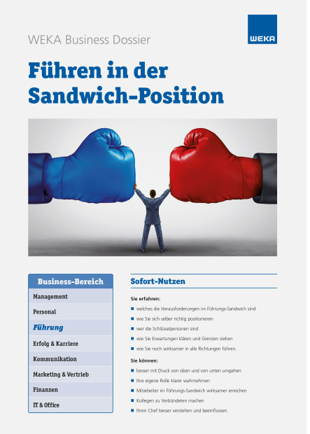 Führen in der Sandwich-Position 