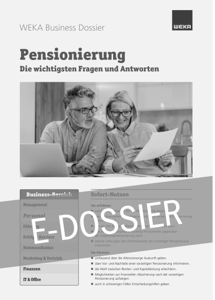 E-Dossier Pensionierung 
