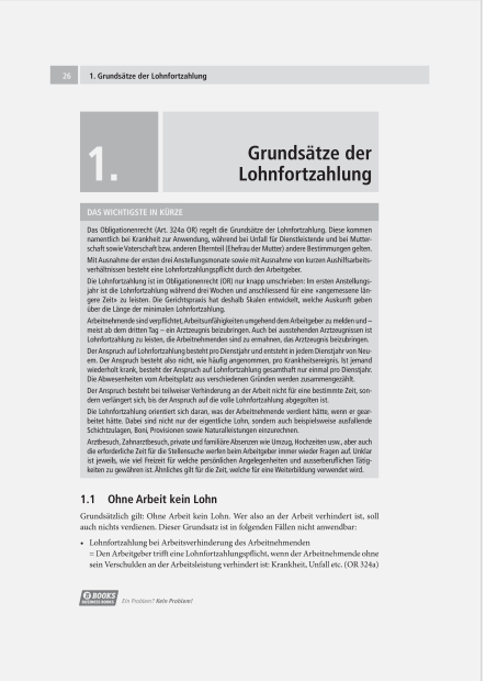 Grundsätze der Lohnfortzahlung 