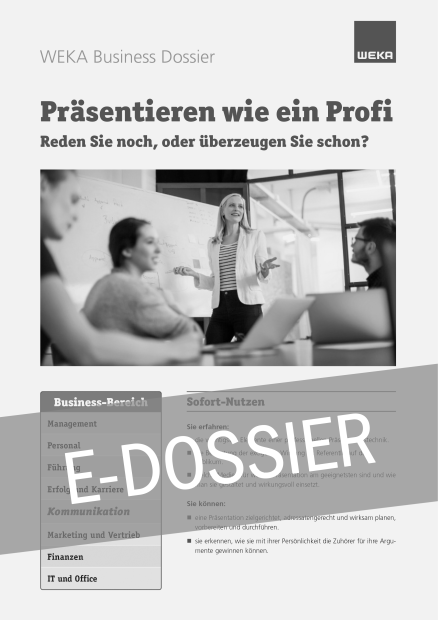 E-Dossier Erfolgreich präsentieren 