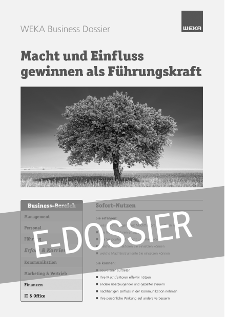 E-Dossier Macht und Einfluss gewinnen als Führungskraft 