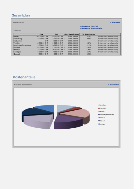 Rechner Budgetkontrolle (Projekte) 
