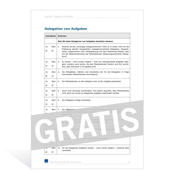 Checkliste Erfolgsfaktoren Projektmanagement 