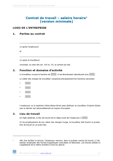 Téléchargement package Contrats de travail de base 