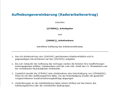 Download-Paket Aufhebungsvereinbarung 