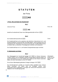 Download-Paket Kapitalband für Schweizer Aktiengesellschaften 