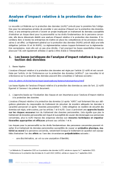 Analyse d'impact relative à la protection des données selon la nLPD 