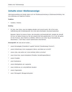 Download-Paket Anforderungsprofil und Stellenbeschreibung 