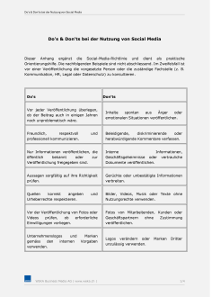 Musterrichtlinie Social-Media-Nutzung 