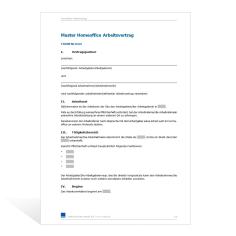 Arbeitsverträge für mobiles Arbeiten, Telearbeit, Homeoffice 