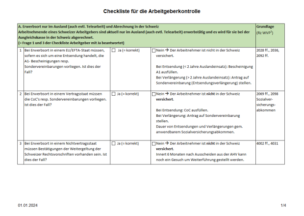 Download-Paket Kontrolle der internationalen Versicherungsunterstellung 