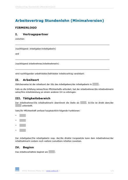 Download-Paket Arbeitsverträge für Teilzeitarbeit 
