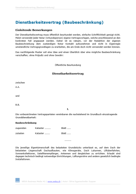 Download-Paket Dienstbarkeiten 