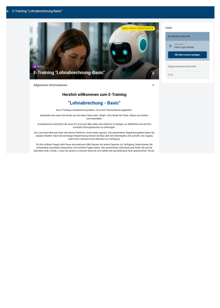 E-Training: Lohnabrechnung – Basic 