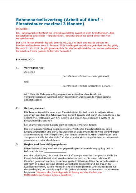 Download-Paket Arbeitsverträge für Aushilfen 