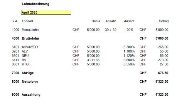 Download-Paket Lohnabrechnung Beispiele 