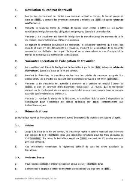 Téléchargement package Convention de résiliation 