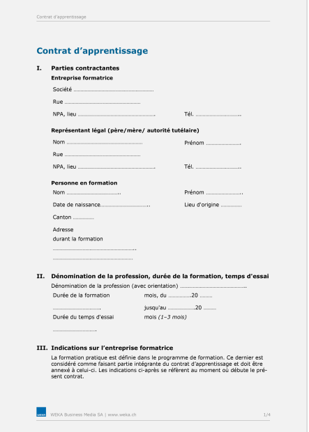 Téléchargement package Contrat d'apprentissage 