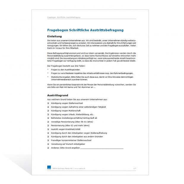 Download-Paket Austritt Mitarbeitende 