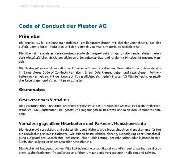 Download-Paket Code of Conduct 