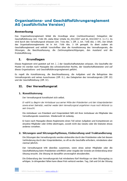 Download-Paket Verwaltungsrat und Geschäftsführung effizient organisieren 