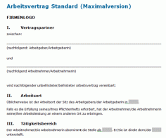 Téléchargement package Contrat de travail standard FGE 
