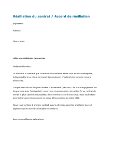 Téléchargement package Convention de résiliation 